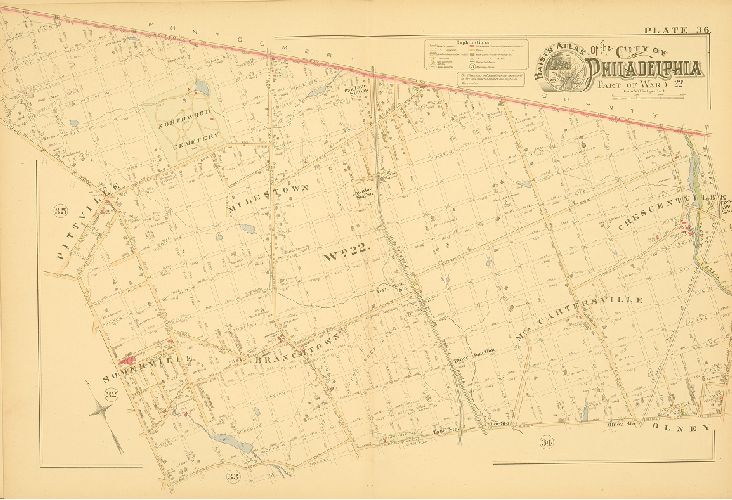 Plate 36, Baist's Atlas of the City of Philadelphia, Penna.