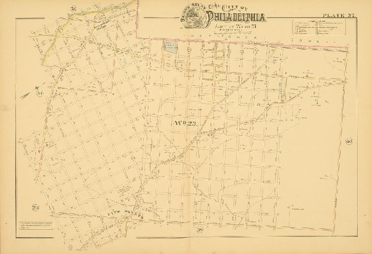 Plate 37, Baist's Atlas of the City of Philadelphia, Penna.