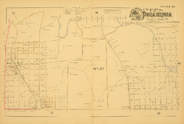 Plate 40, Baist's Atlas of the City of Philadelphia, Penna.