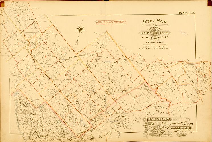 Index Map, Atlas of the Properties Along the North Pennsylvania, Bound Brook, and Pennsylvania Railroads