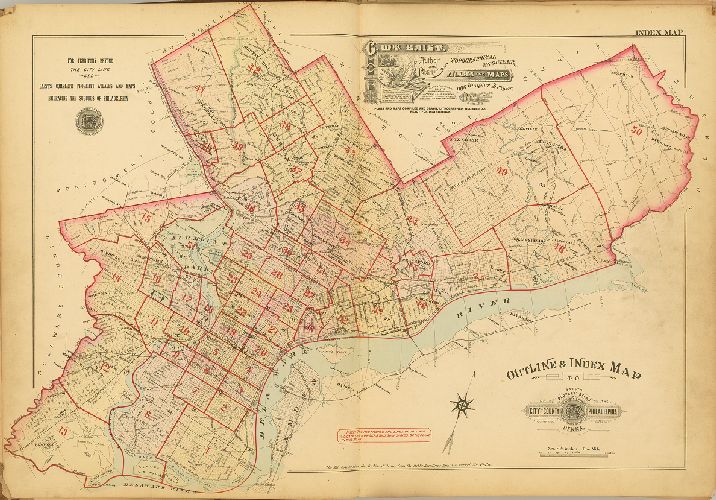 Map Index, Baist's Property Atlas of the City and County of Philadelphia, Penna.
