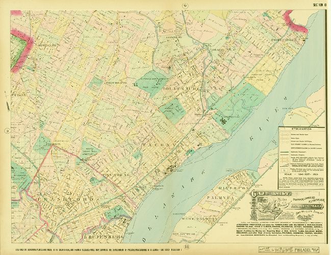 Plate 10, Baist's Map Showing the Development of the City & Suburbs of Philadelphia