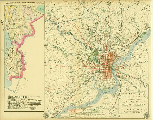 Plate 12, Baist's Map Showing the Development of the City & Suburbs of Philadelphia