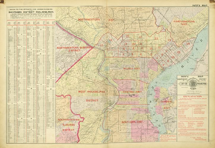 Map Index, Northern District of . . . City of Philadelphia