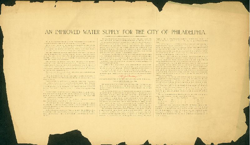 Plan Description, The Water Supply of the City of Philadelphia