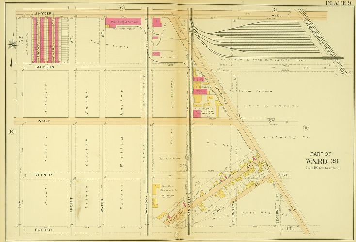 Plate 9, Atlas of the 1st and 39th Wards of the City of Philadelphia