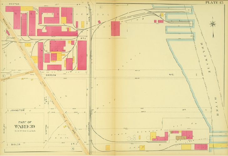 Plate 15, Atlas of the 1st and 39th Wards of the City of Philadelphia