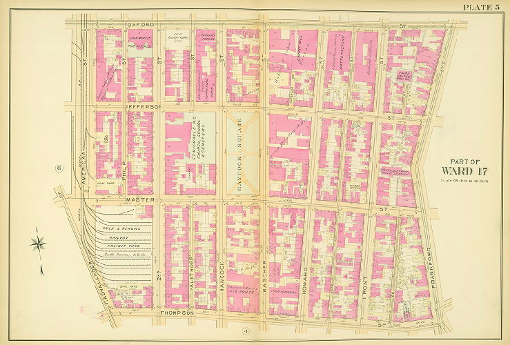 Plate 5, Atlas of the 11,12,13,14,15,16 & 17th Wards of the City of Philadelphia