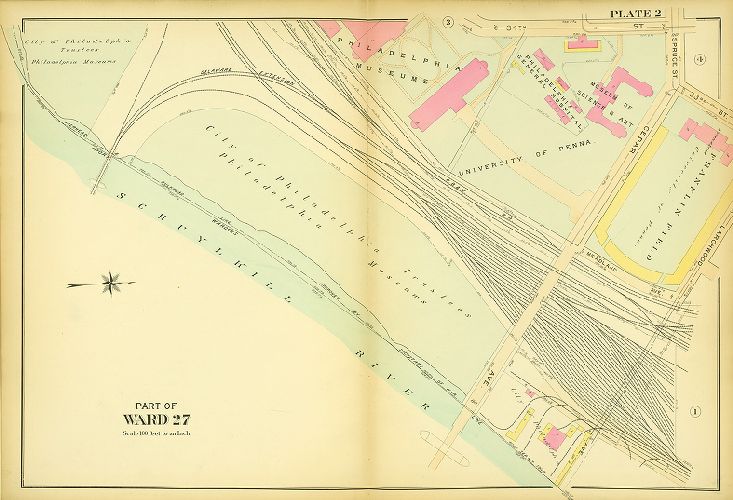 Plate 2, Atlas of the 27th & 46th Wards of the City of Philadelphia