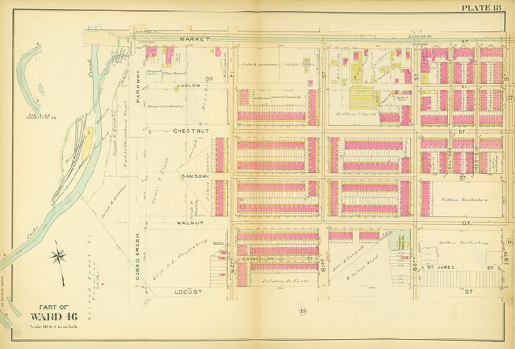 Plate 18, Atlas of the 27th & 46th Wards of the City of Philadelphia