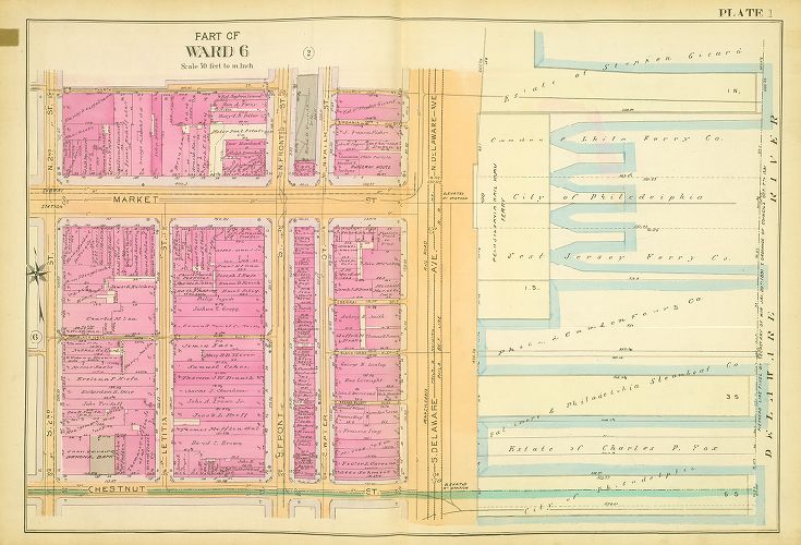 Plate 1, Atlas of the 6th, 9th & 10th Wards