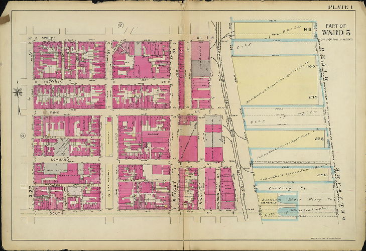 Plate 1, Atlas of the 5th to 10th Wards of the City of Philadelphia