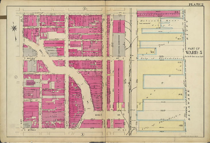 Plate 2, Atlas of the 5th to 10th Wards of the City of Philadelphia