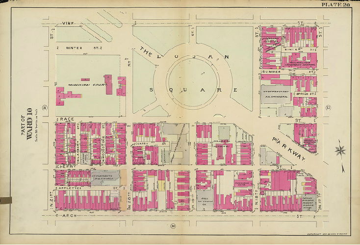 Plate 20, Atlas of the 5th to 10th Wards of the City of Philadelphia