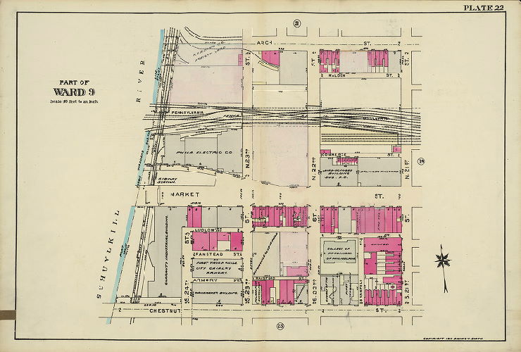 Plate 22, Atlas of the 5th to 10th Wards of the City of Philadelphia