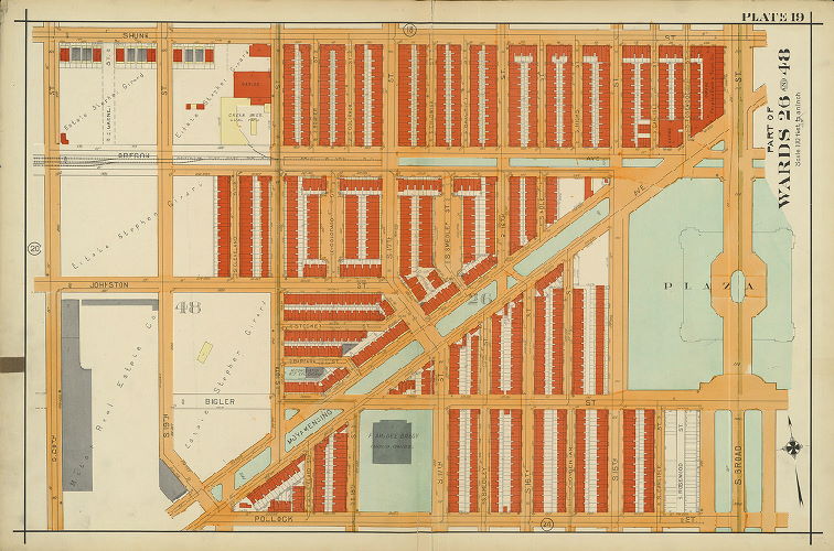 Plate 19, Atlas of the 26th, 36th & 48th Wards of the City of Philadelphia