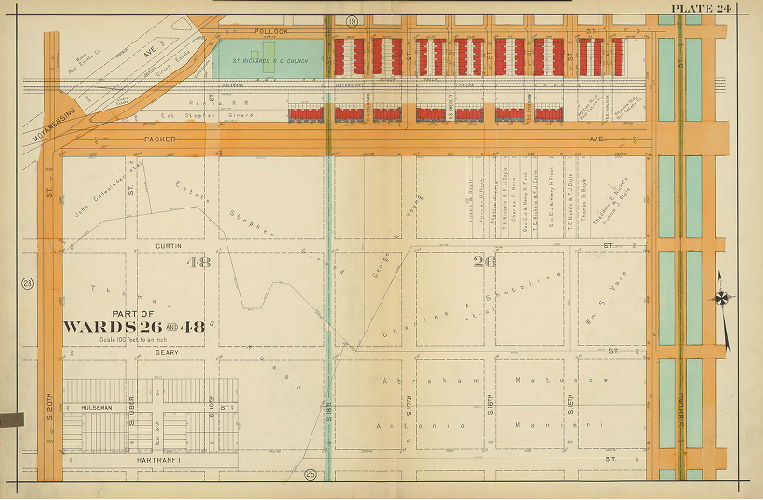 Plate 24, Atlas of the 26th, 36th & 48th Wards of the City of Philadelphia