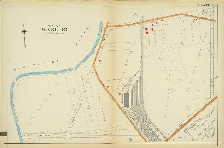 Plate 26, Atlas of the 26th, 36th & 48th Wards of the City of Philadelphia