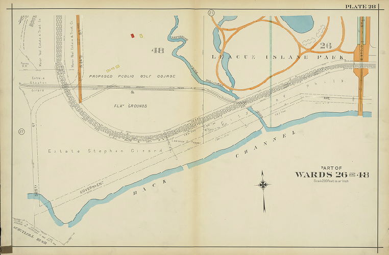Plate 28, Atlas of the 26th, 36th & 48th Wards of the City of Philadelphia