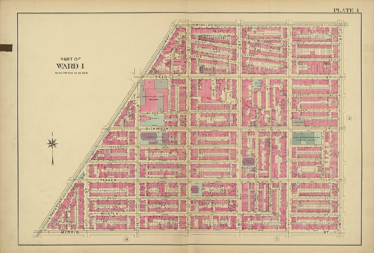 Plate 3, Altas of the 1st and 39th Wards of the City of Philadelphia