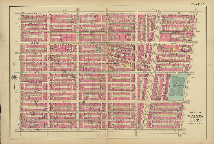 Plate 5, Altas of the 1st and 39th Wards of the City of Philadelphia