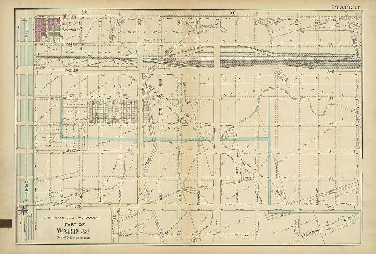 Plate 17, Altas of the 1st and 39th Wards of the City of Philadelphia