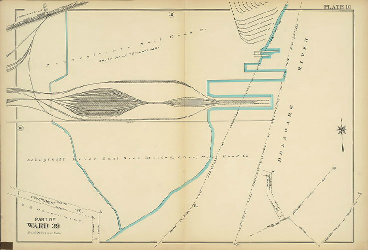 Plate 19, Altas of the 1st and 39th Wards of the City of Philadelphia