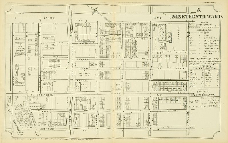 Plate 5, Atlas of Philadelphia in fifteen Volumes, Vol. 2