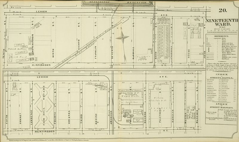 Plate 20, Atlas of Philadelphia in fifteen Volumes, Vol. 2