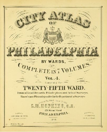 Title Page, City Atlas of Philadelphia, vol. 4