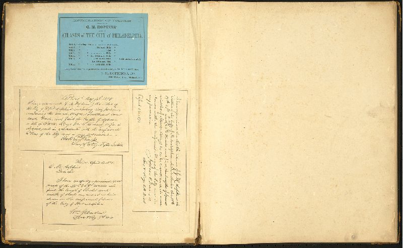 Inside Cover, City Atlas of Philadelphia, vol. 6