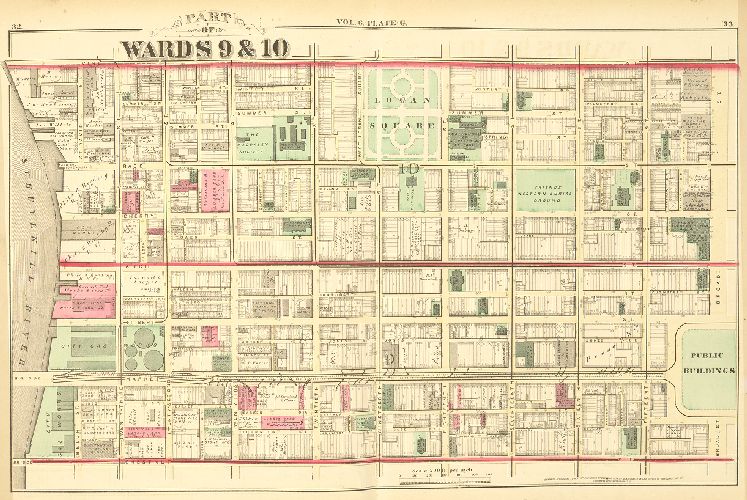 Plate G, City Atlas of Philadelphia, vol. 6