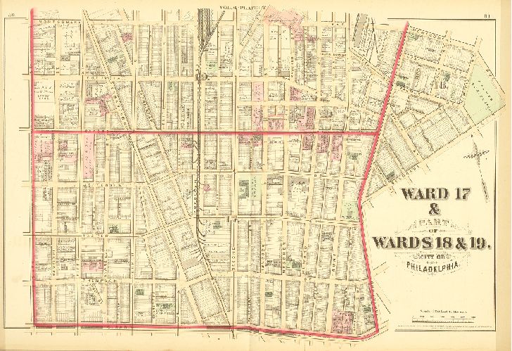 Plate T, City Atlas of Philadelphia, vol. 6
