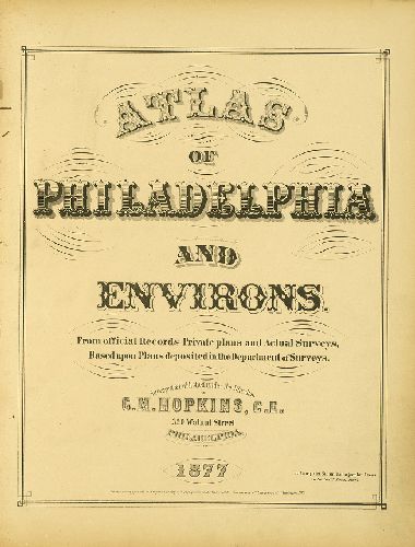 Title Page, Atlas of Philadelphia and Environs