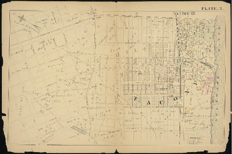 Plate 2, Atlas of Properties near the Philadelphia and Trenton Rail Road (New York Div., Pennsylvania Rail Road), Frankford to Trenton