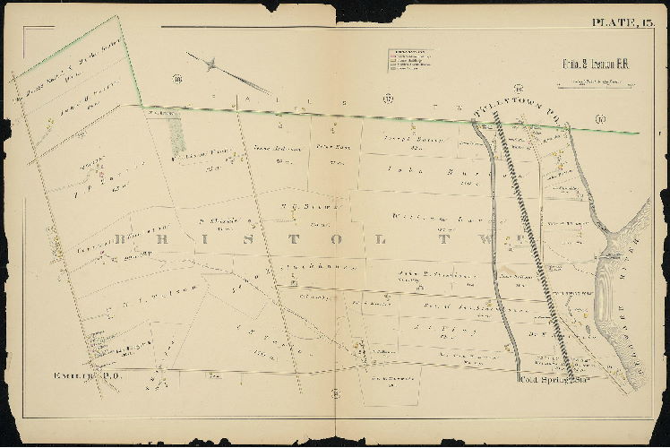 Plate 15, Atlas of Properties near the Philadelphia and Trenton Rail Road (New York Div., Pennsylvania Rail Road), Frankford to Trenton