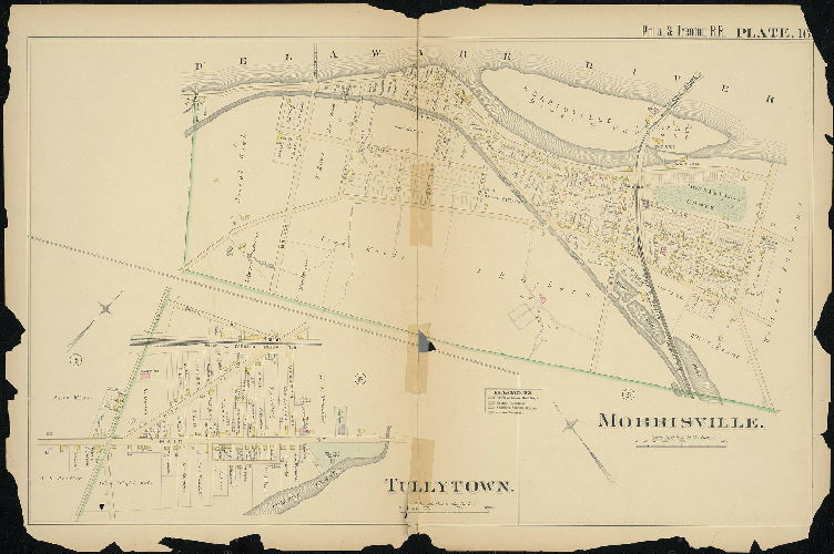 Plate 16, Atlas of Properties near the Philadelphia and Trenton Rail Road (New York Div., Pennsylvania Rail Road), Frankford to Trenton