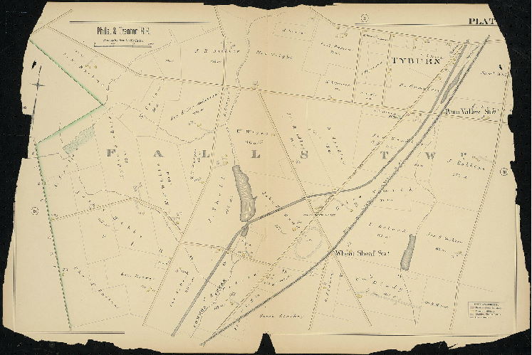 Plate 18, Atlas of Properties near the Philadelphia and Trenton Rail Road (New York Div., Pennsylvania Rail Road), Frankford to Trenton