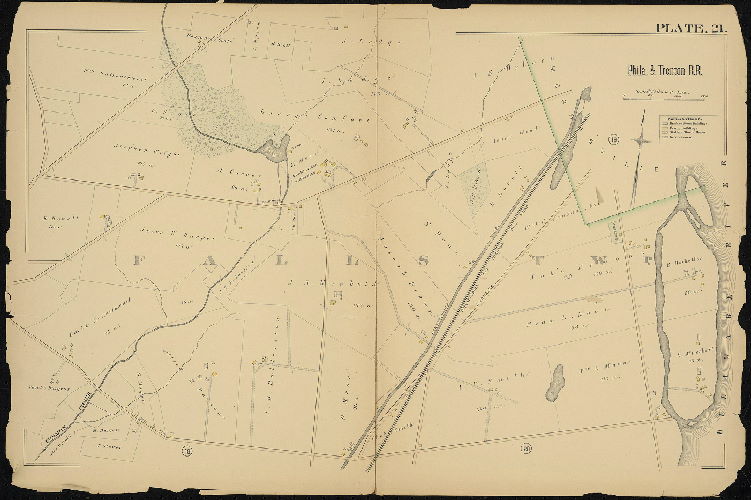 Plate 21, Atlas of Properties near the Philadelphia and Trenton Rail Road (New York Div., Pennsylvania Rail Road), Frankford to Trenton