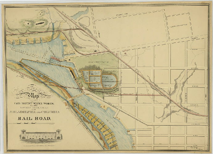 Map of Fairmount WW and Terminal of Philadelphia and Columbia Railroads
