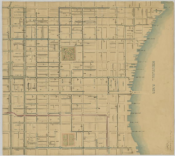 City Streets Plan Schuylkill River by F. Graff