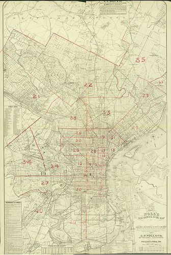Map, Noll's new official Guide Map of [Philadelphia]