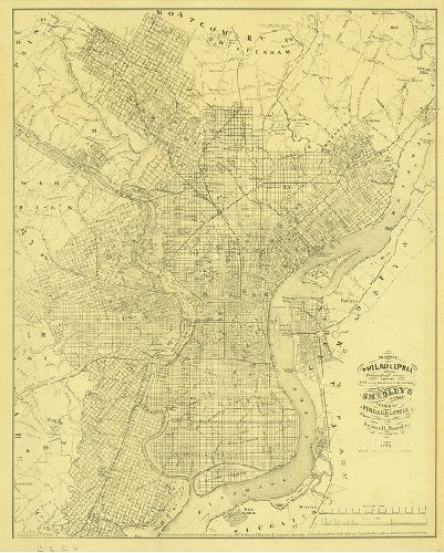 Map, Map of Philadelphia (Reduced from Smedley's Complete Atlas of Philadelphia)
