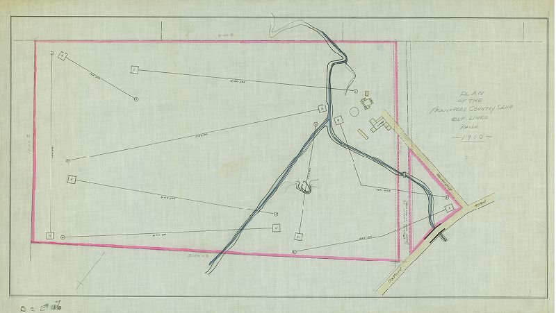 Map, Plan of the Frankford Country Club Golf Links - Philadelphia