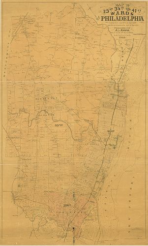 Map, 23rd, 35th, 41st Wards of Phladelphia