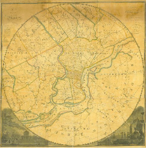 Original Map, Plan of the City of Philadelphia and Environs