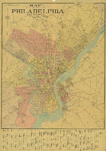 Map, Map of the City of Philadelphia and Vicinity
