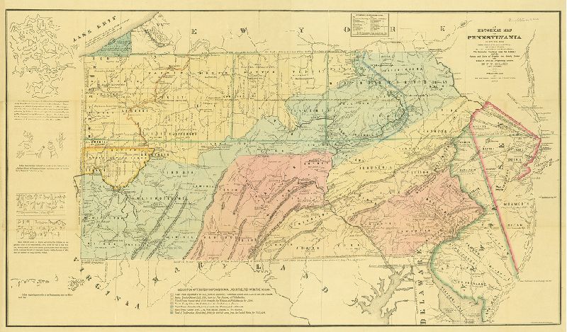 Map, An Historical Map of Pennsylvania