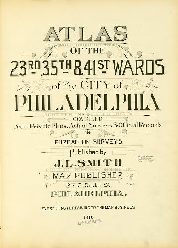 Title Page, Atlas of the 23rd, 35th & 41st Wards of the City of Philadelphia