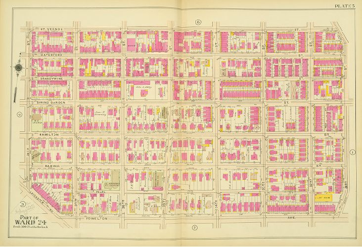 Plate 5, Atlas of the 24th, 34th & 44th Wards of the City of Philadelphia